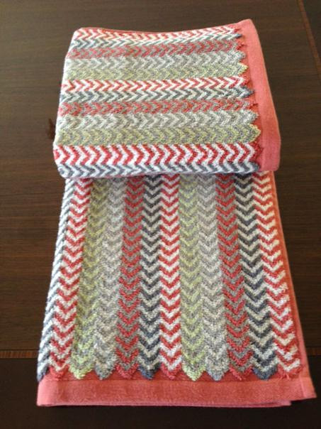 Chevron Rust Oversized Hand Towel 