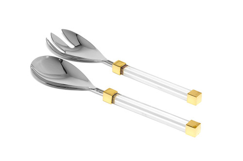 Salad Servers w/ Acrylic Handles (Set of 2) (ACO97)