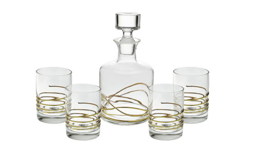 Swirl Gold Liquor Set of 5 (CSLSG392)