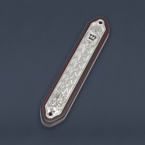 Hazorfim Wood & Silver Giglio Mezuzah (GAM78690-0000)