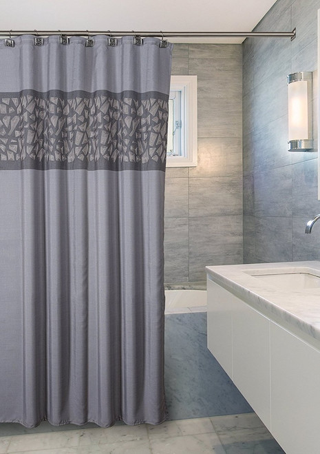 Brushed Nickel Shower Curtain (CBN-44322)