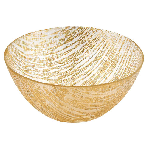  Badash Gold Lines 8" Glass Bowl (KM700G)