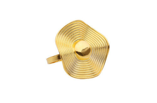 Napkin Rings Gold Button Design (Set of 6)