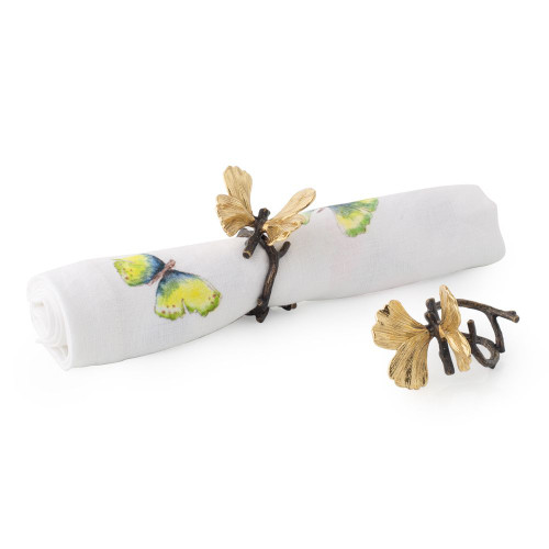 Butterfly Ginkgo Napkin Ring (Set of 4)