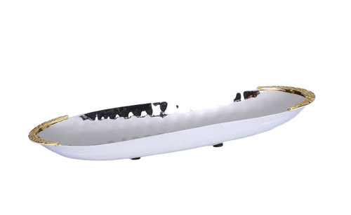 Boat Shaped Dish With Mosaic Design