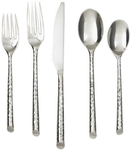 G2 Hammered Flatware 18/10 Stainless Steel, Service for 4