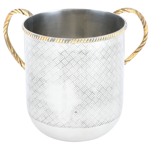 Stainless Steel Hammered Washing Cup 13 Cm
