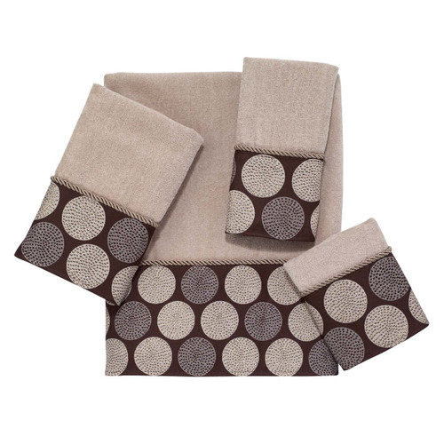 Dotted Circles Linen Hand Towel