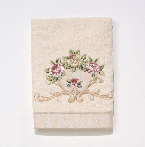 Rosefan Ivory Hand Towel