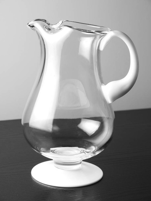 Glass Pitcher with Opal Handle and Base