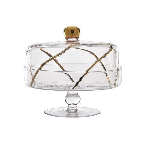 Vintage Cake Dome, 24K Gold