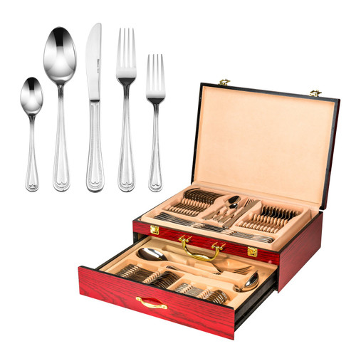 65 Piece Flatware Set 18/10 Stainless Steel Item