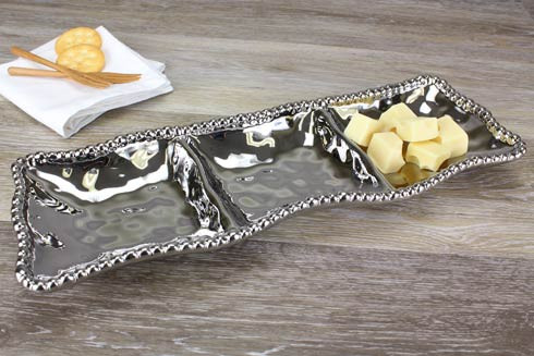 Verona Titanium 3-Section Tray