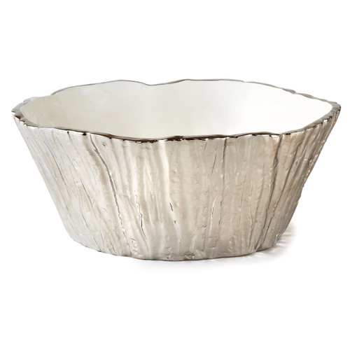 Silver Tree Bark Bowl, 96 oz