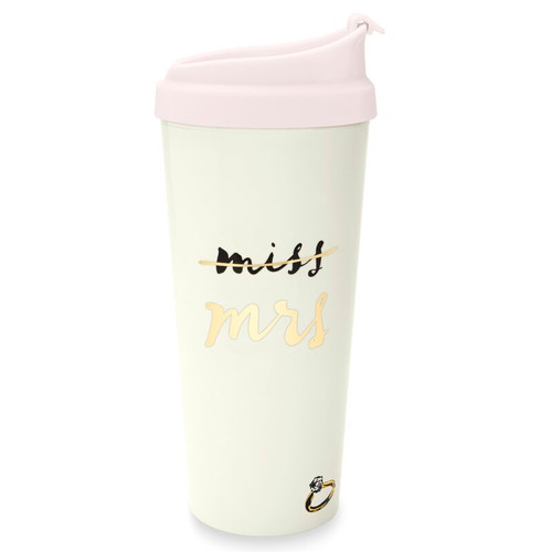 White Thermal Miss to Mrs. 16 oz Travel