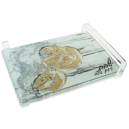 Painted Shabbos Challah Board By Zelda