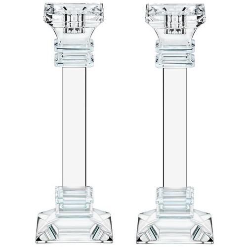 Set of 2 Crystal Taper Candleholder - Medium