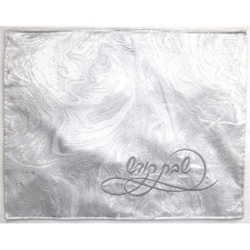Challah Cover Jacquard - White Silver Wave