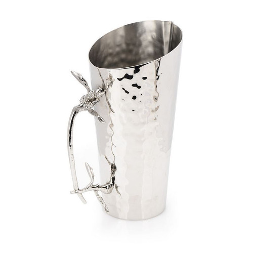 Classic Touch Jeweled Hammered Pitcher