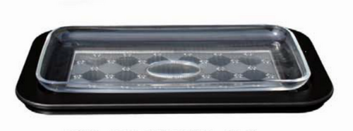 Wood & Silver Rectangular Challah Tray 