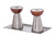 Classic Touch Stainless Steel Candlesticks & Tray