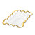 Annie Glass Ruffle Bread Basket- Gold 
