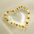 Annie Glass Ruffle Heart Bowl- Gold