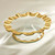 Annie Glass Ruffle Pedestal Cake Plate- Gol