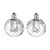 Badash Zendra Crystal Salt & Pepper Set- Platinum
