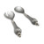 Julia Knight Peony Salad Server Set- Platinum