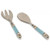 Julia Knight Classic Salad Server Set- Aqua