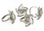 Tervy Leaf Floral Silver Napkin Rings (4 pc Set) (MIN19N)