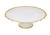 White Alabaster Cake stand with Gold Trim (CCK404AW)