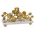 Badash Napkin Holder w/ Marble Base & Brass Petals Design - Gold (L841G)