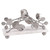 Badash Napkin Holder w/ Marble Base & Brass Petals Design - Silver