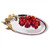 Badash Petals Stainless Steel & Brass Oval Tray (L851)