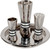 Hammered Havdalah Set - Black Rings (EM-HAC4)