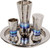 Hammered Havdalah Set - Blue Rings (EM-HAC2)