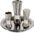 Hammered Havdalah Set - Silver Rings (EM-HAC3)