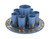 Yair Emanuel Anodized Kiddush Set w/ Metal Cutout- Blue (EM-GSD2)