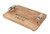 Yair Emanuel Wood Challah Board w/ Metal Cylinder Handles (EM-CBC)