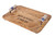 Yair Emanuel Wood Challah Board w/ Metal Cylinder Handles (EM-CBC)
