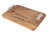 Yair Emanuel Wood Challah Board w/ Metal Cylinder Handles (EM-CBC)