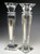 Crystal & Silver Medallion Candlestick Set
