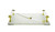 White Marble Challah Board with Acrylic Knife and  Handles