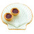 Goldedge Seashell Plate Handcrafted Mouth Blown 7" 