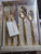 G2 Stainless Steel Hammered Flatware Gold Plated, Service for 4