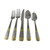Grecian Stainless Steel Flatware Gold Accent, Service for 4