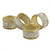 Gold Napkin Rings with Crystals, Set of 4