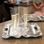 Beatriz Ball Organic Pearl Square Tray With Handles